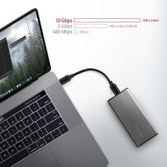 Axagon EEM2-SG2 SuperSpeed+ USB-C M.2 NVMe & SATA SSD Box - High-Performance Storage Solution for Your Needs!